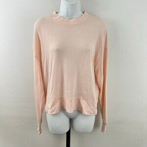 J Crew Supercozy Mock neck Pullover Size M Nwt Pink